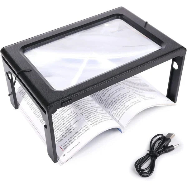 Reading Magnifier 3X LED Hands-Free Foldable Stand