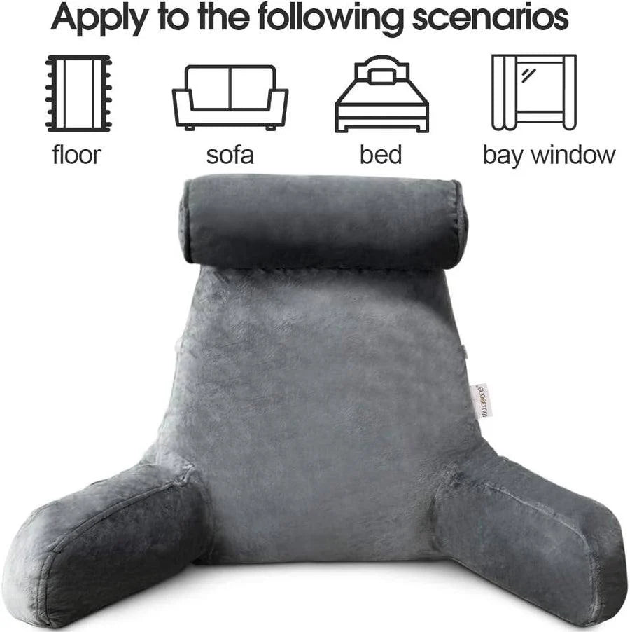 Reading Pillow Ultra-Plush Ergonomic Backrest & Armrests