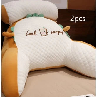 Reading Pillow Wedge Backrest Integrated Armrests Detachable Neck Roll