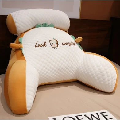 Reading Pillow Wedge Backrest Integrated Armrests Detachable Neck Roll