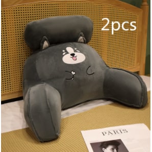 Reading Pillow Wedge Backrest Integrated Armrests Detachable Neck Roll
