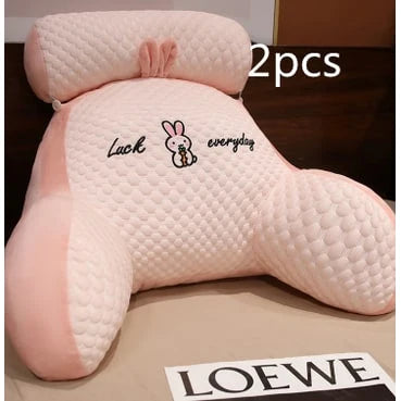Reading Pillow Wedge Backrest Integrated Armrests Detachable Neck Roll
