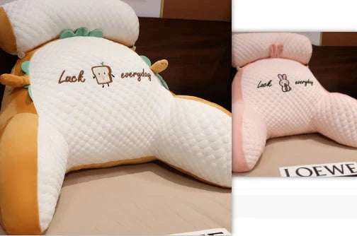 Reading Pillow Wedge Backrest Integrated Armrests Detachable Neck Roll