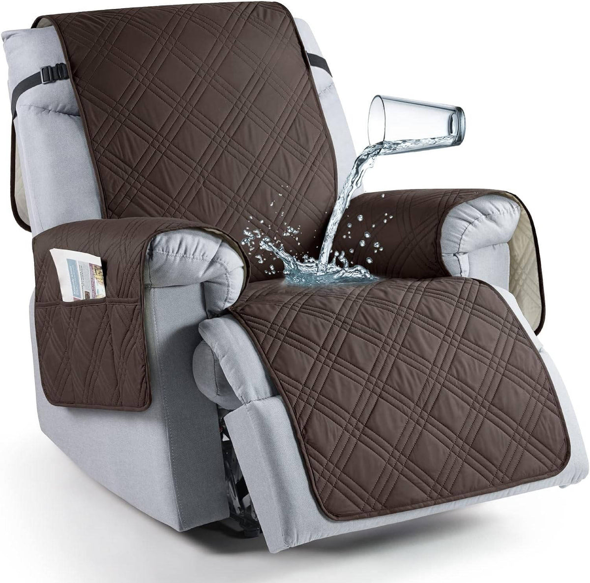 Recliner Chair Cover Waterproof Silicone-Grip & Machine Washable