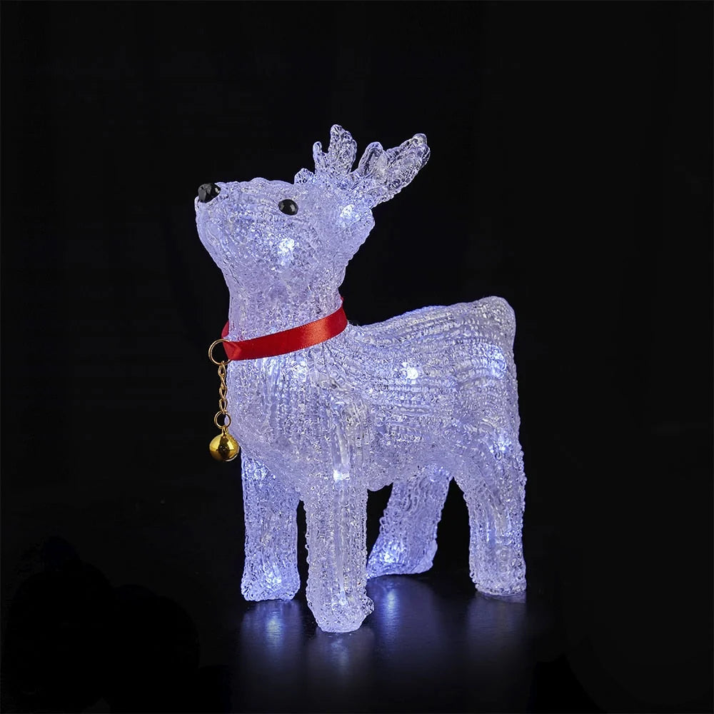 Reindeer Decoration Warm White LED Battery-Powered Indoor & Outdoor