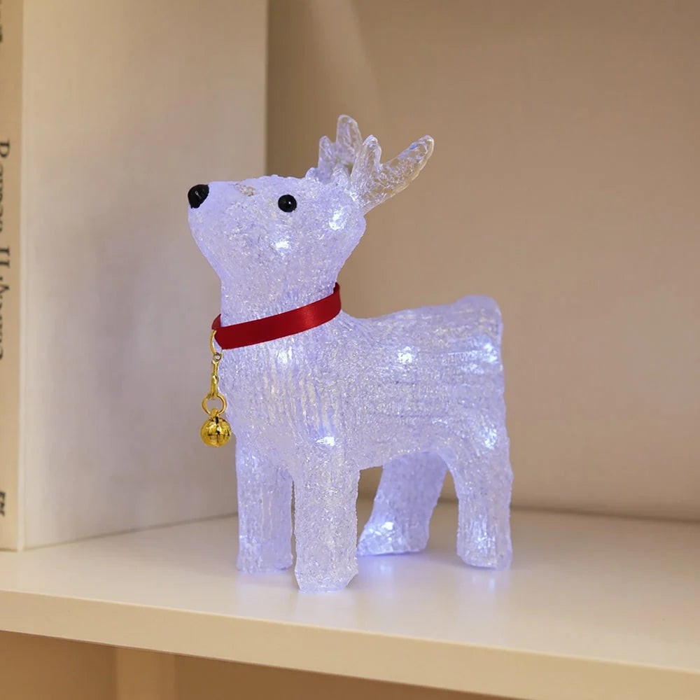 Reindeer Decoration Warm White LED Battery-Powered Indoor & Outdoor