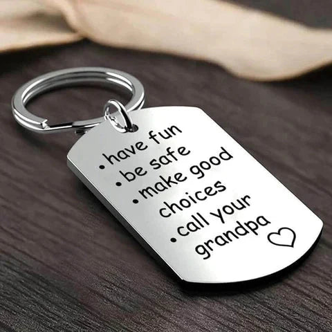 Reminder Keychain Engraved Stainless Steel Tarnish-Resistant