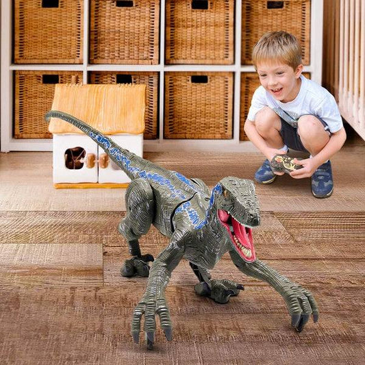 Remote Control Velociraptor Walking & Growling 3D Eyes
