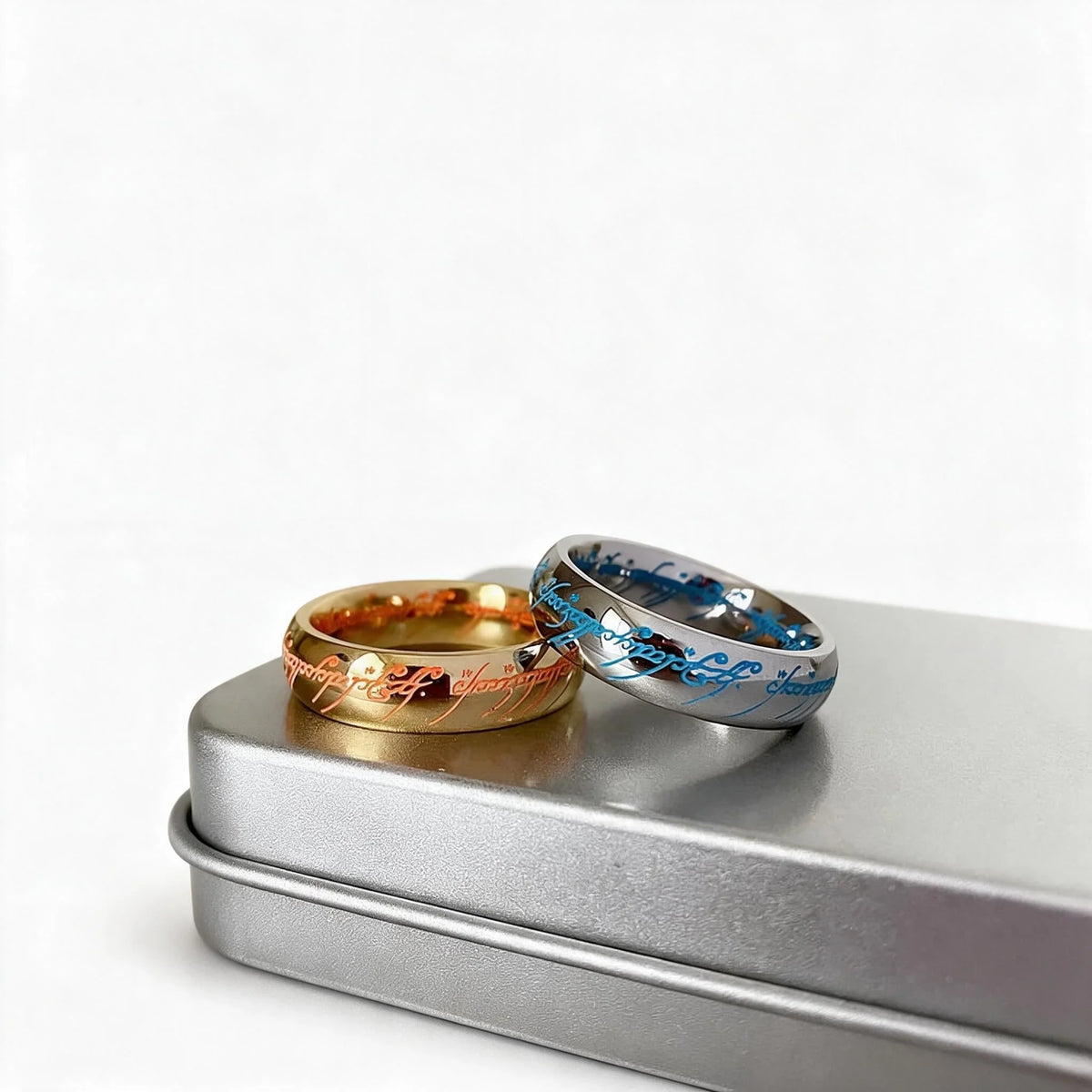 Ring Glow-in-the-Dark Engraved Runes Nickel-Free & Hypoallergenic