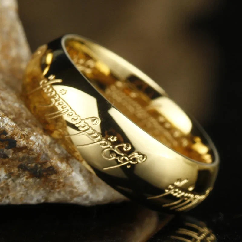 Ring Glow-in-the-Dark Engraved Runes Nickel-Free & Hypoallergenic