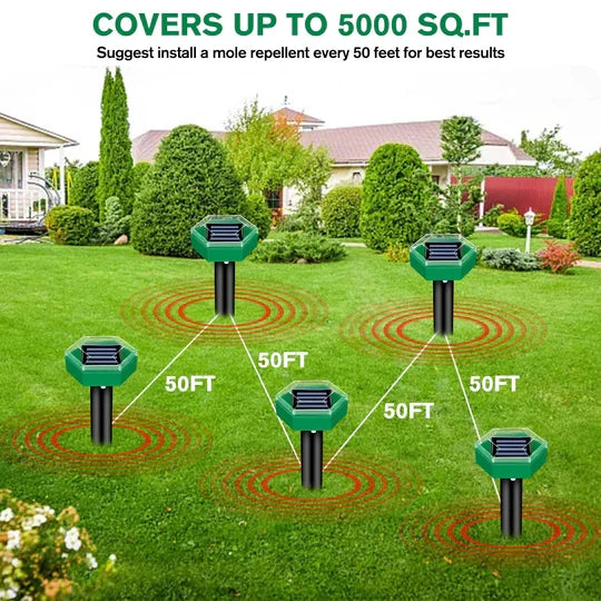 Rodent Repeller Solar-Powered Ultrasonic Spikes