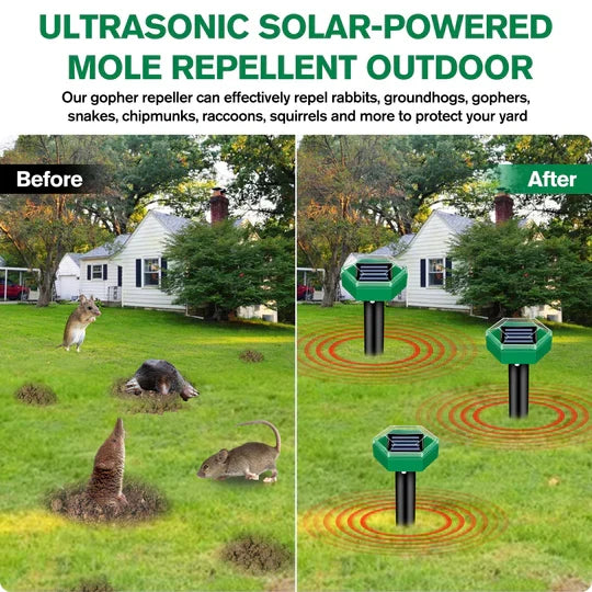 Rodent Repeller Solar-Powered Ultrasonic Spikes