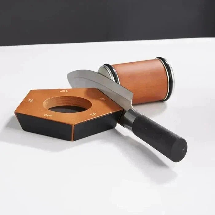 Rolling Knife Sharpener Diamond-Coated Wheel Angle Guide Non-Slip Base