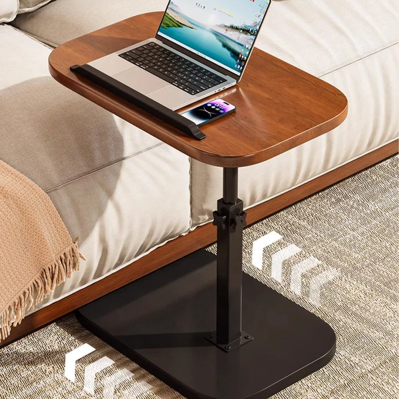 Rolling Laptop Desk Height-Adjustable 360° Rotating Tabletop
