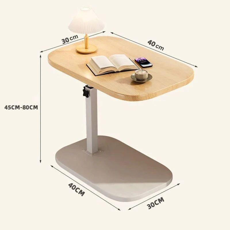 Rolling Laptop Desk Height-Adjustable 360° Rotating Tabletop