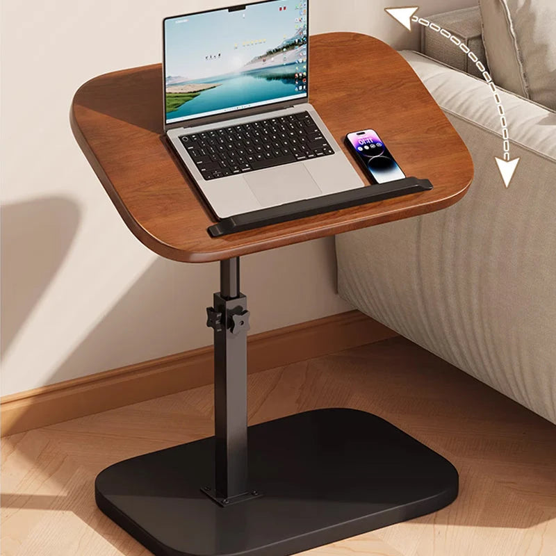 Rolling Laptop Desk Height-Adjustable 360° Rotating Tabletop