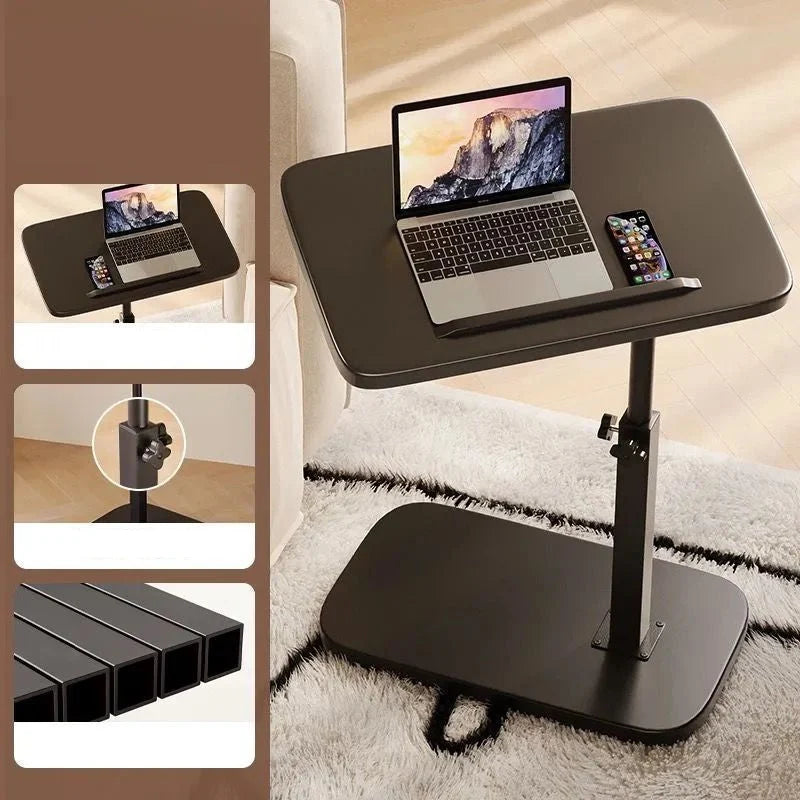 Rolling Laptop Desk Height Adjustable 360° Swivel Tabletop