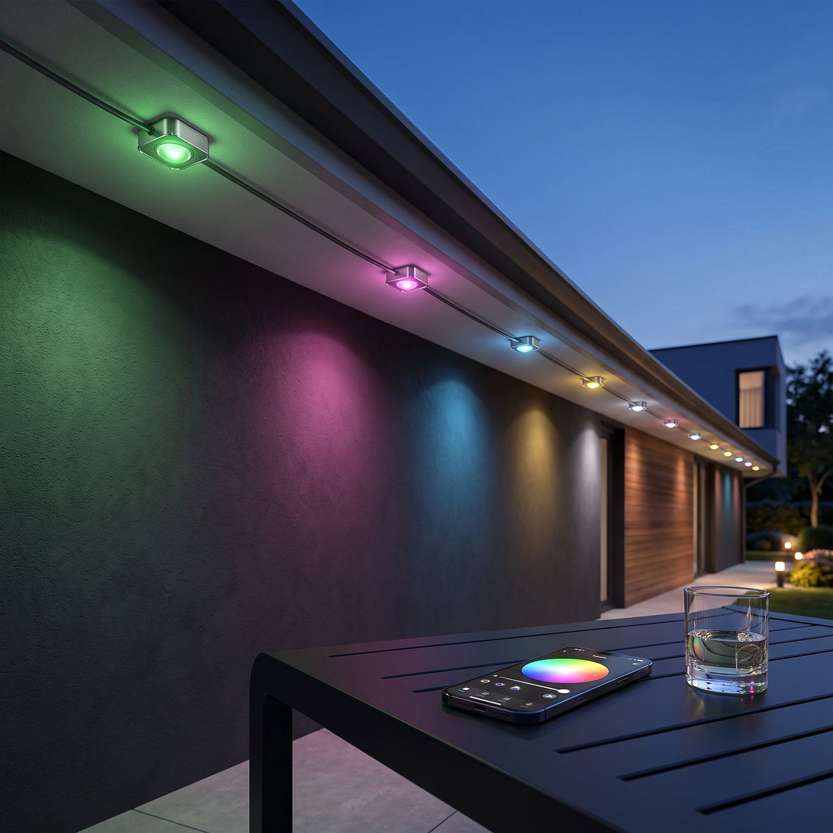Roofline Lights 100-Foot RGBICW App-Controlled Weatherproof