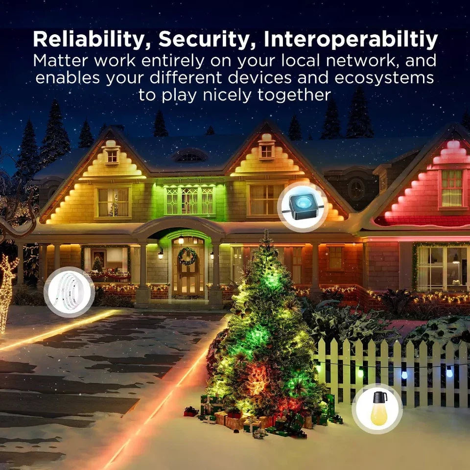 Roofline Lights 100-Foot RGBICW App-Controlled Weatherproof