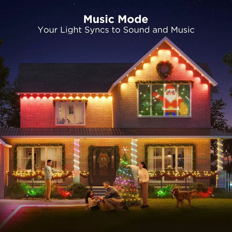 Roofline Lights 100-Foot RGBICW App-Controlled Weatherproof