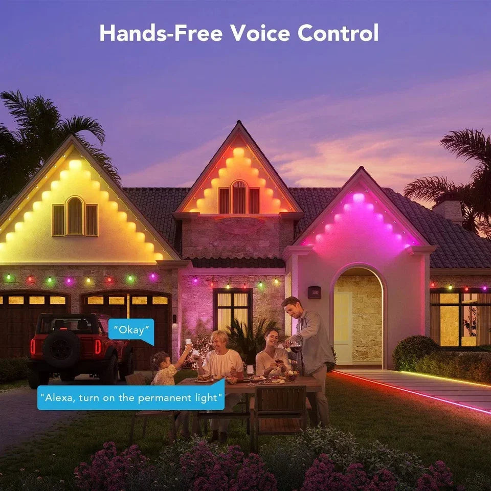 Roofline Lights 100-Foot RGBICW App-Controlled Weatherproof