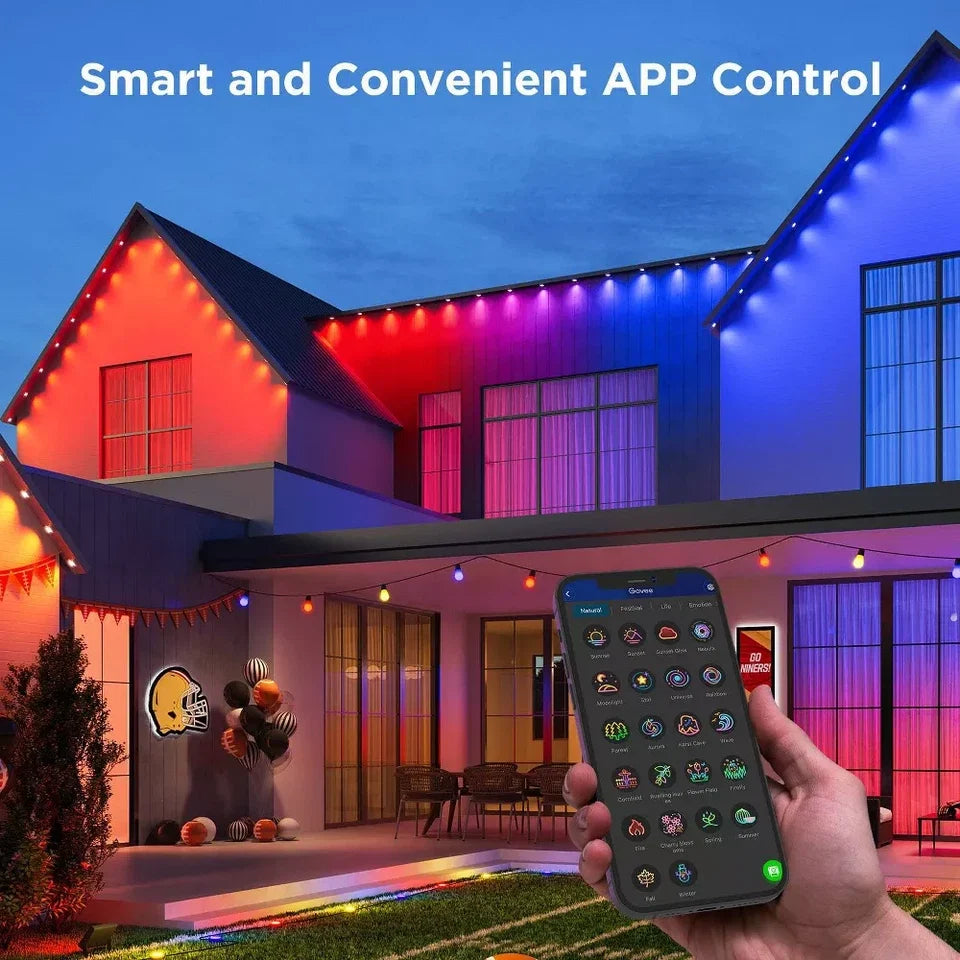 Roofline Lights 100-Foot RGBICW App-Controlled Weatherproof