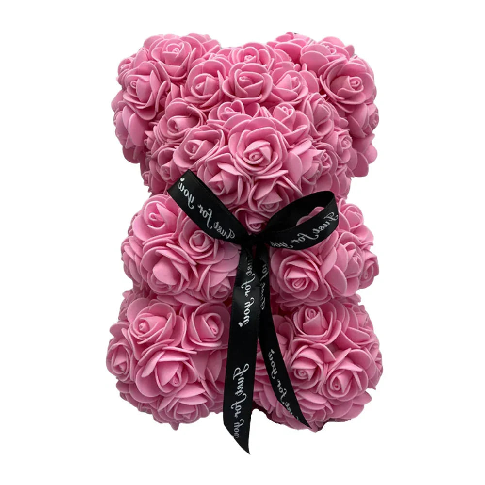 Rose Bear Synthetic Foam 9.8 Inch Lasting Keepsake