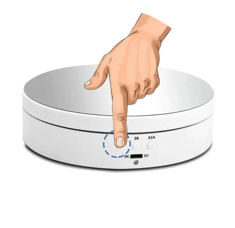 Rotating Display Stand 3-Speed USB & Battery