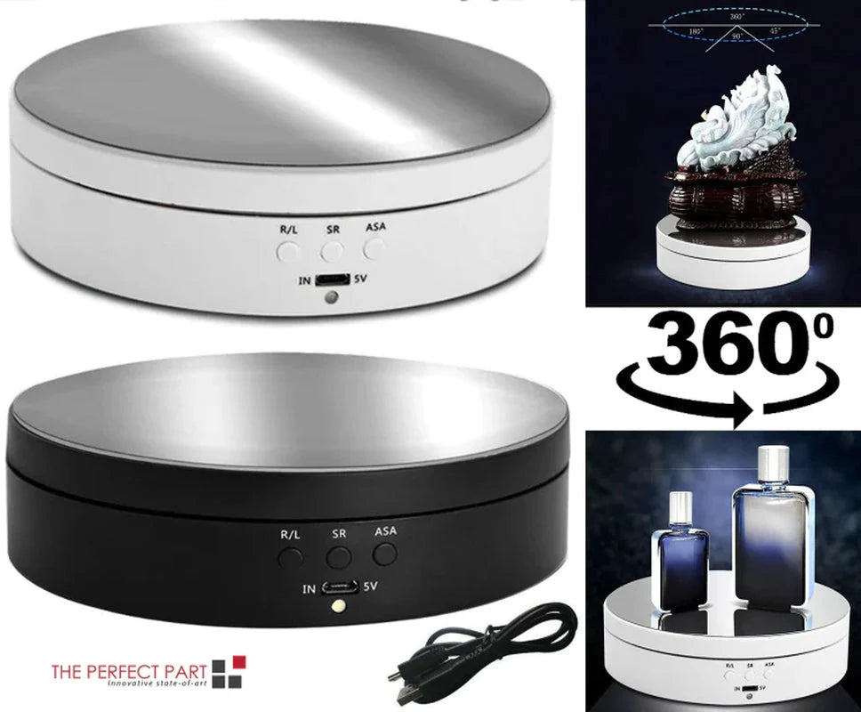 Rotating Display Stand 3-Speed USB & Battery