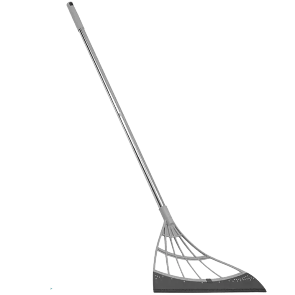 Rubber Broom Extendable Telescopic Handle Multi-Surface