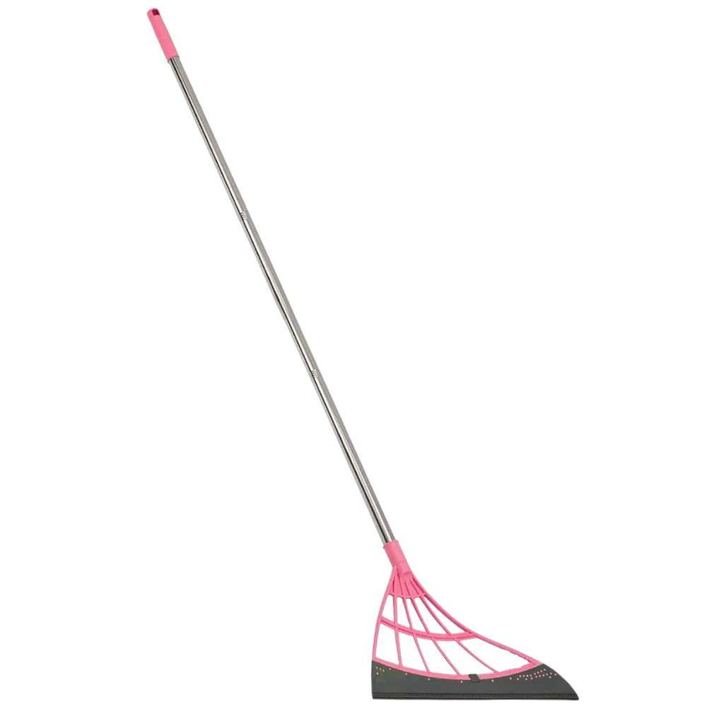 Rubber Broom Extendable Telescopic Handle Multi-Surface