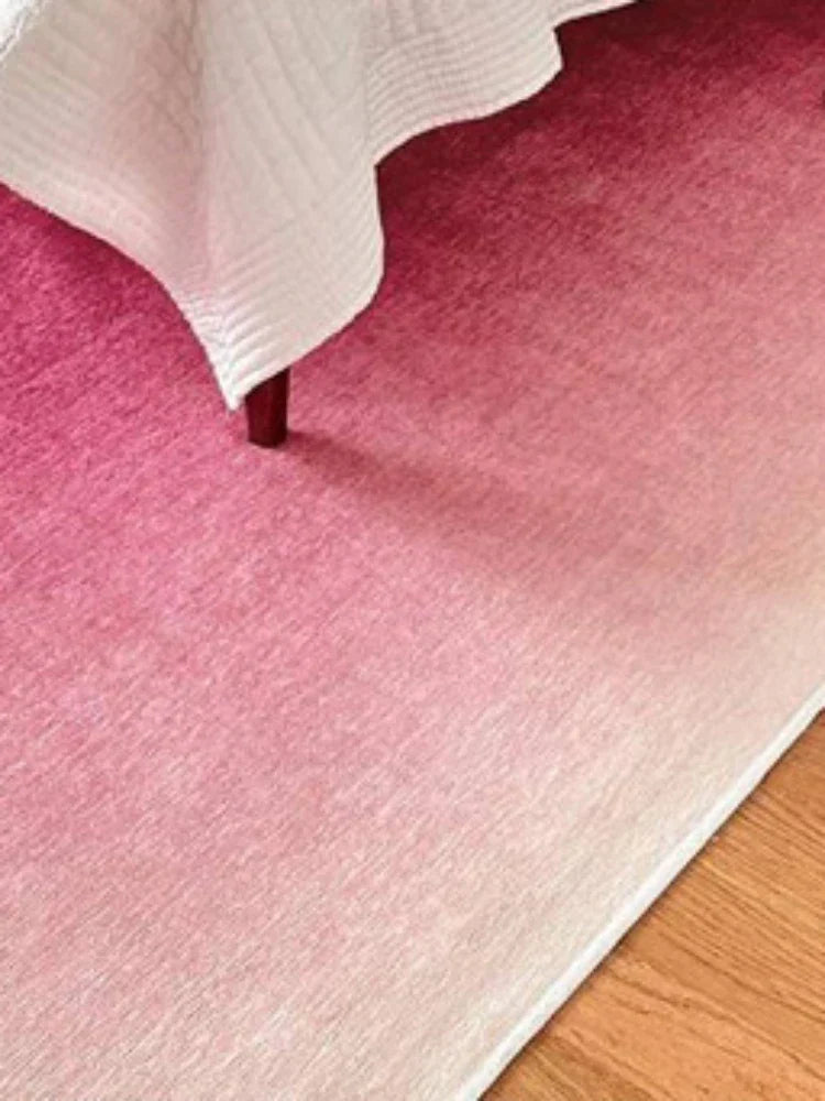 Rug Pink Gradient Polyester Machine Washable