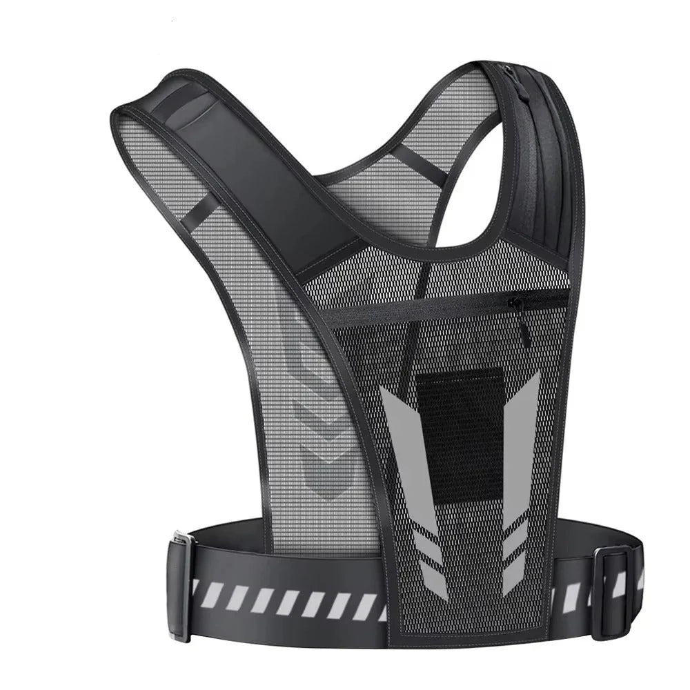 Running Phone Holder Vest Adjustable Fit Reflective Details
