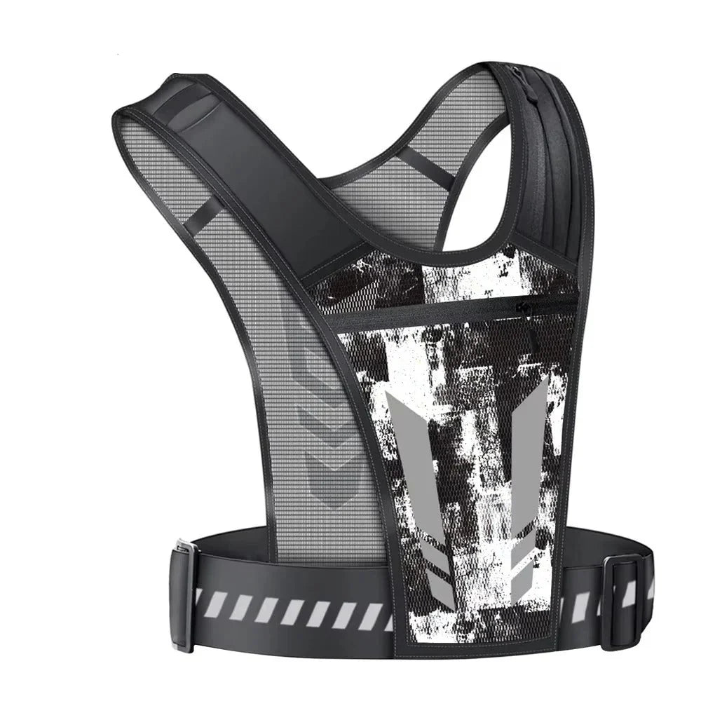 Running Phone Holder Vest Adjustable Fit Reflective Details