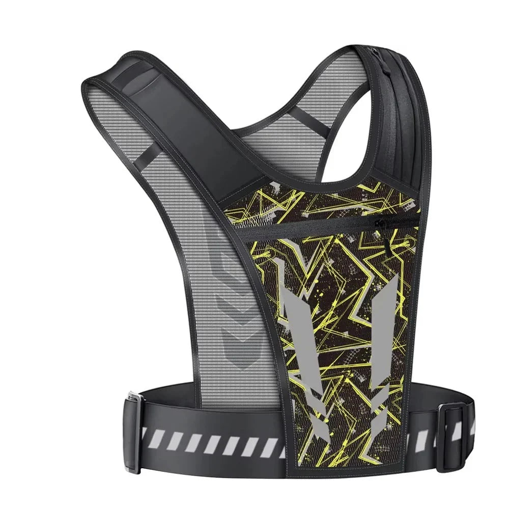 Running Phone Holder Vest Adjustable Fit Reflective Details