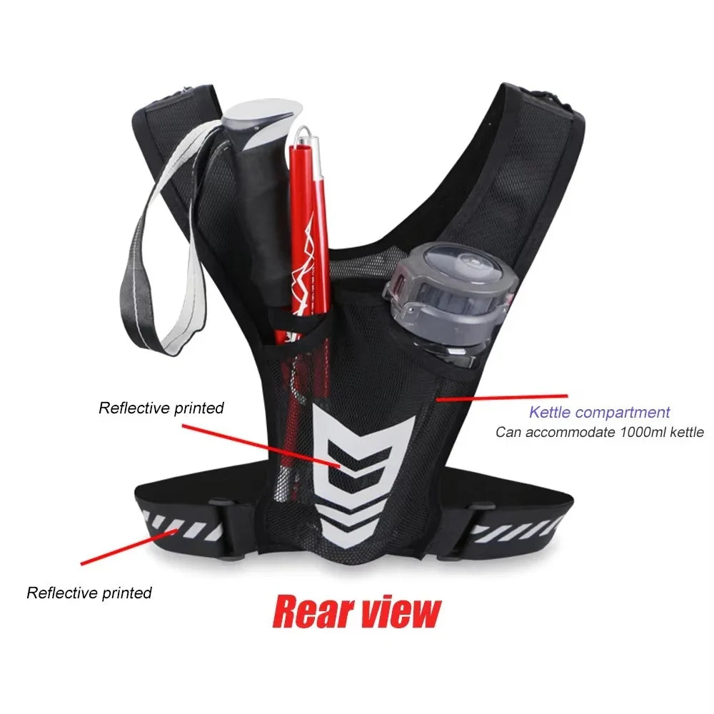 Running Phone Holder Vest Adjustable Fit Reflective Details
