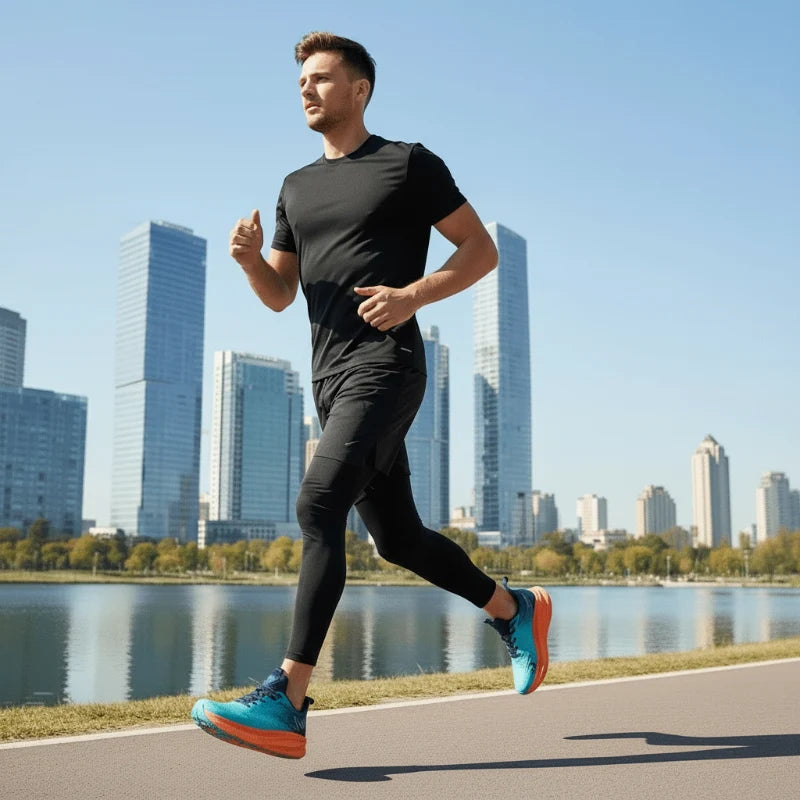 Running Shoes Lightweight Cushioned Breathable Mesh Upper