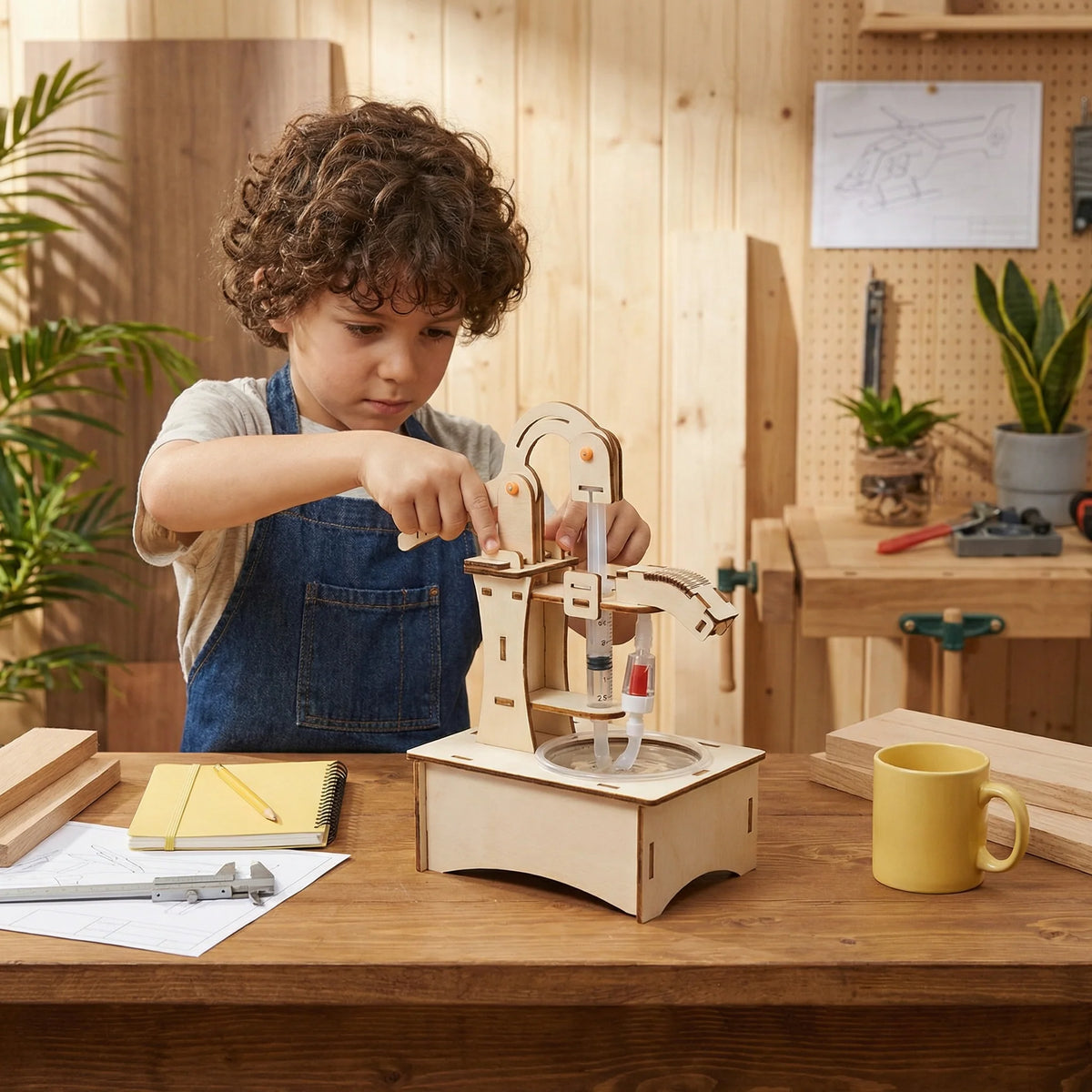STEM Building Kit Wooden Working Model Step-by-Step Instructions