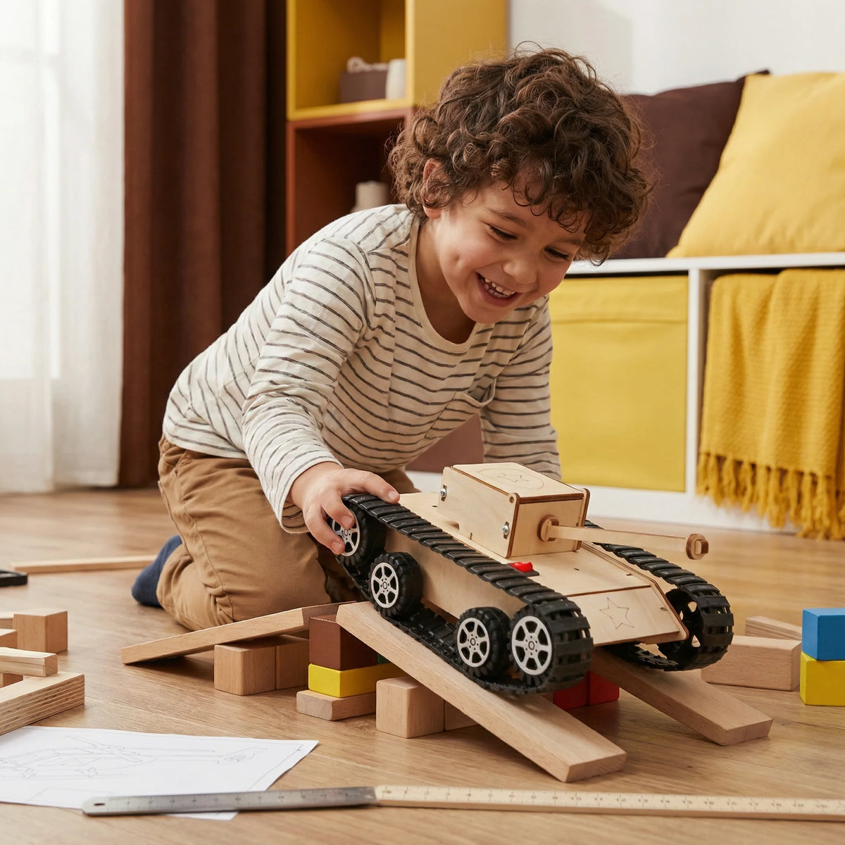 STEM Building Kit Wooden Working Model Step-by-Step Instructions