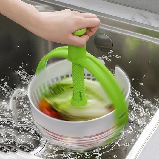 Salad Spinner Foldable Handle Instant Brake Non-Slip Base