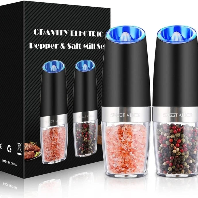Salt And Pepper Grinder Electric Gravity-Activated Adjustable Coarseness