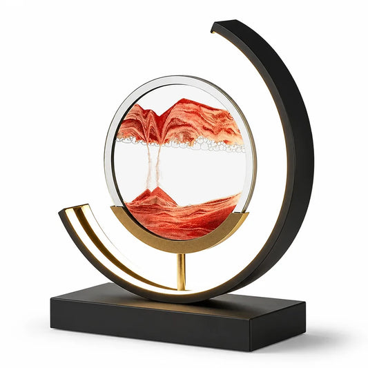 Sand Art Display Watertight Glass Adjustable Light & Speed