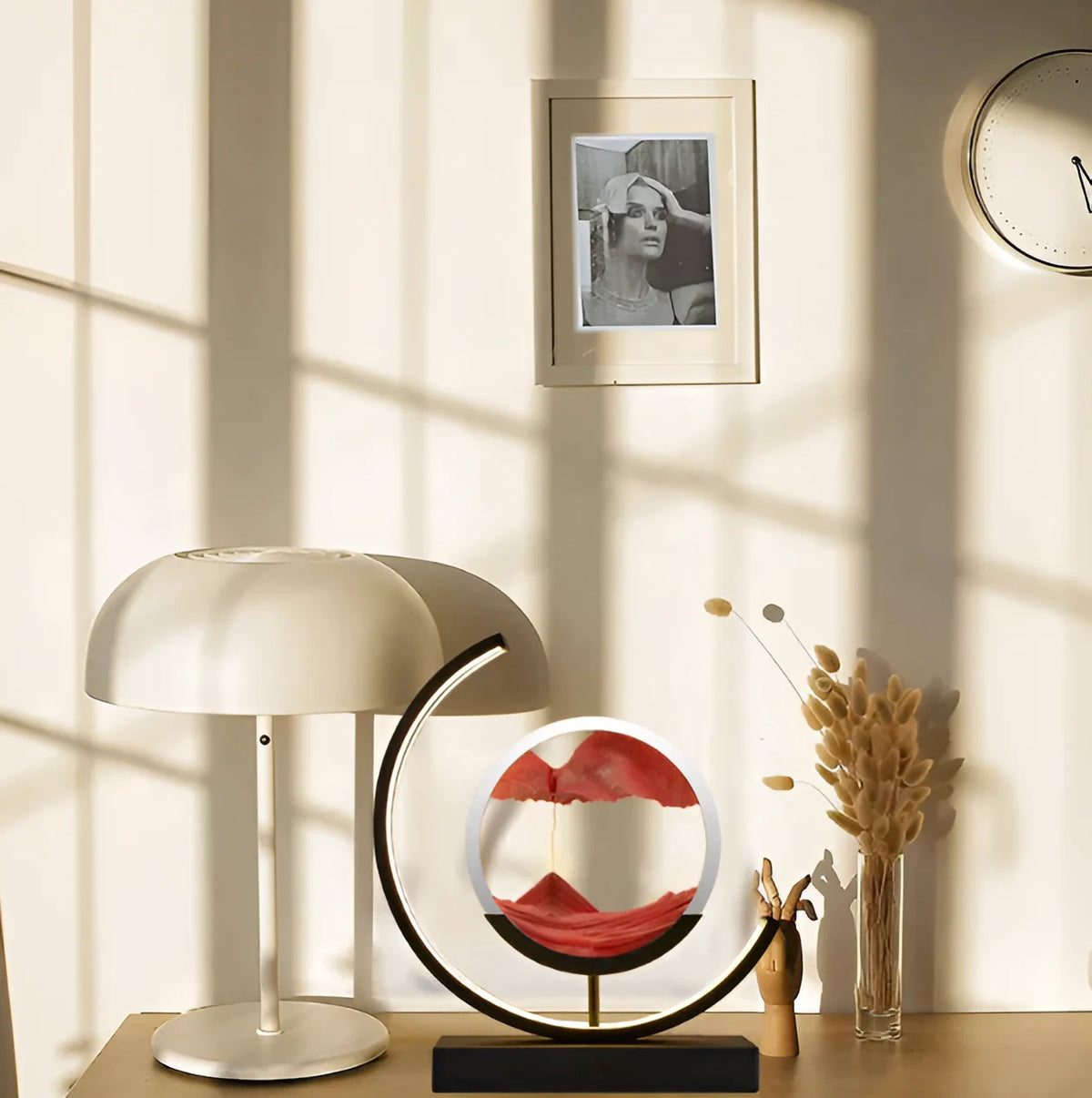 Sand Art Lamp Dimmable LED Remote Control Flowing Sand Design