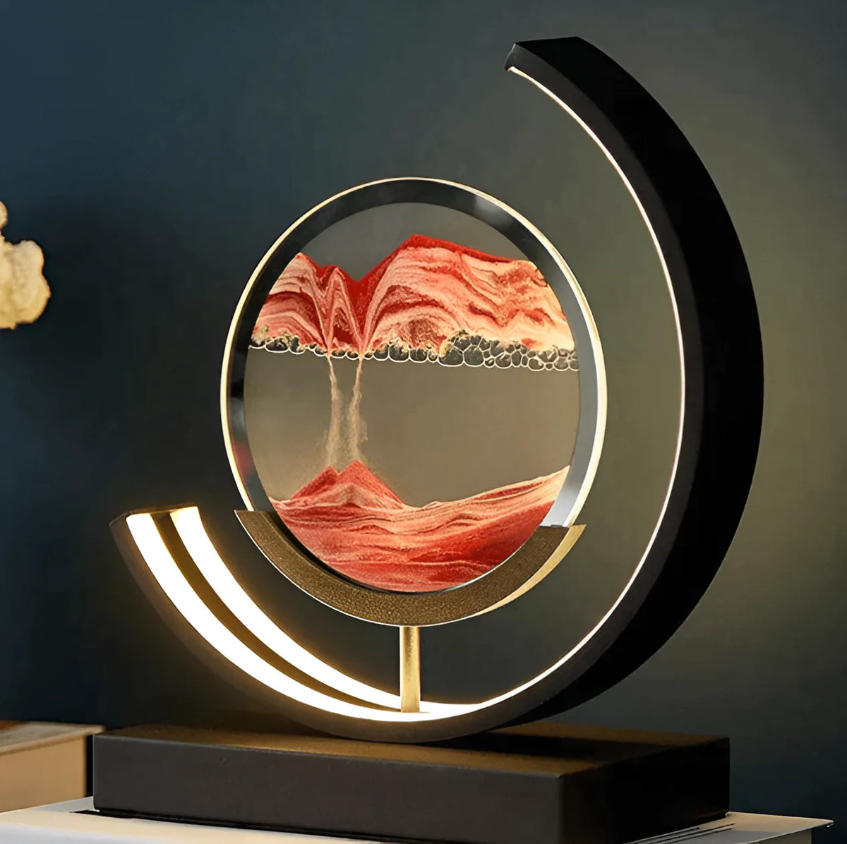 Sand Art Lamp Dimmable LED Remote Control Flowing Sand Design