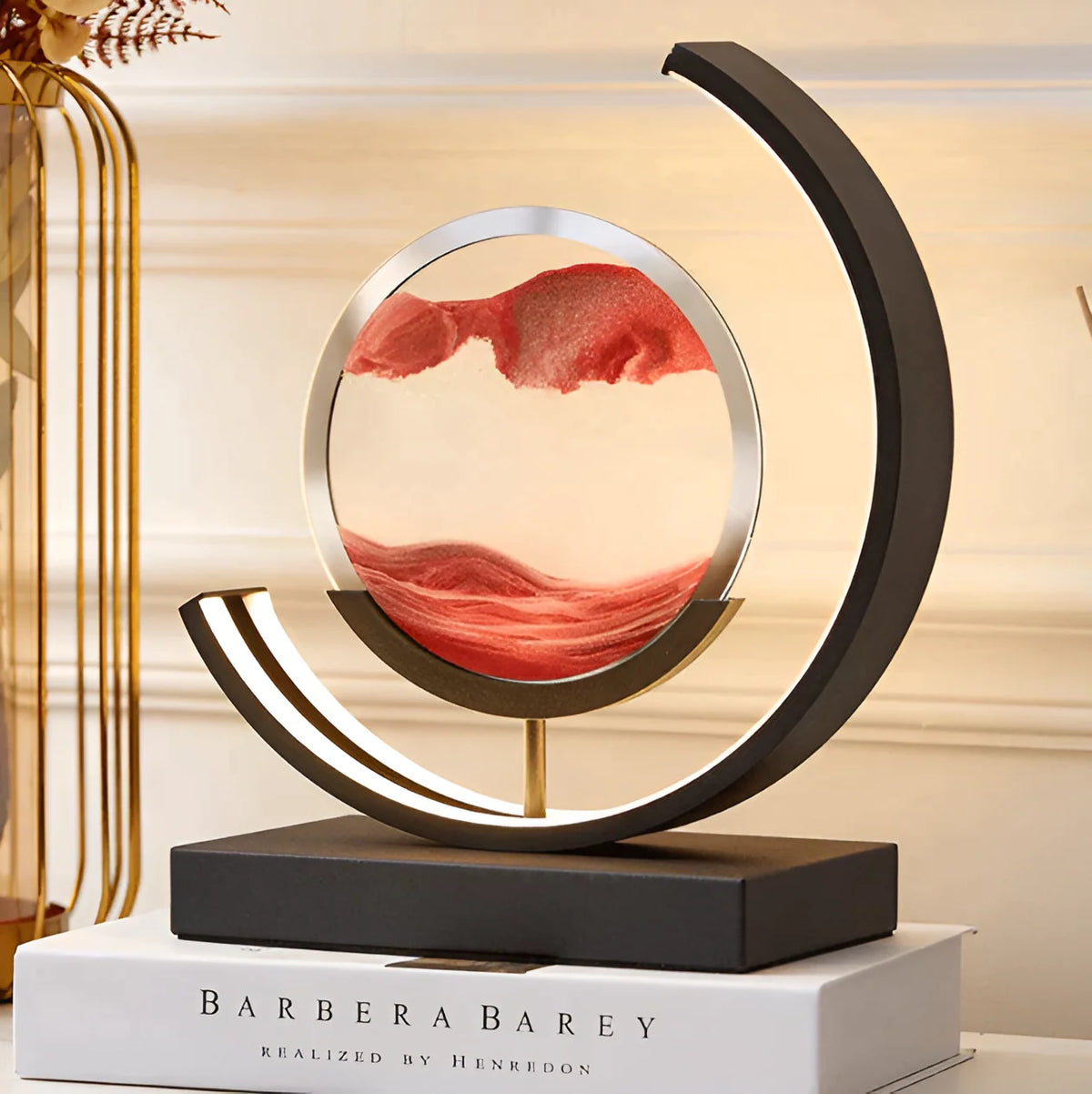 Sand Art Lamp Dimmable LED Remote Control Flowing Sand Design