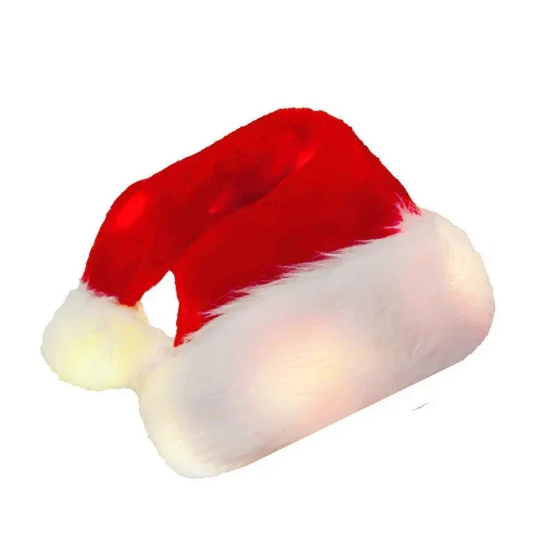 Santa Hat Soft Fleece Faux Fur Trim & Pom-Pom
