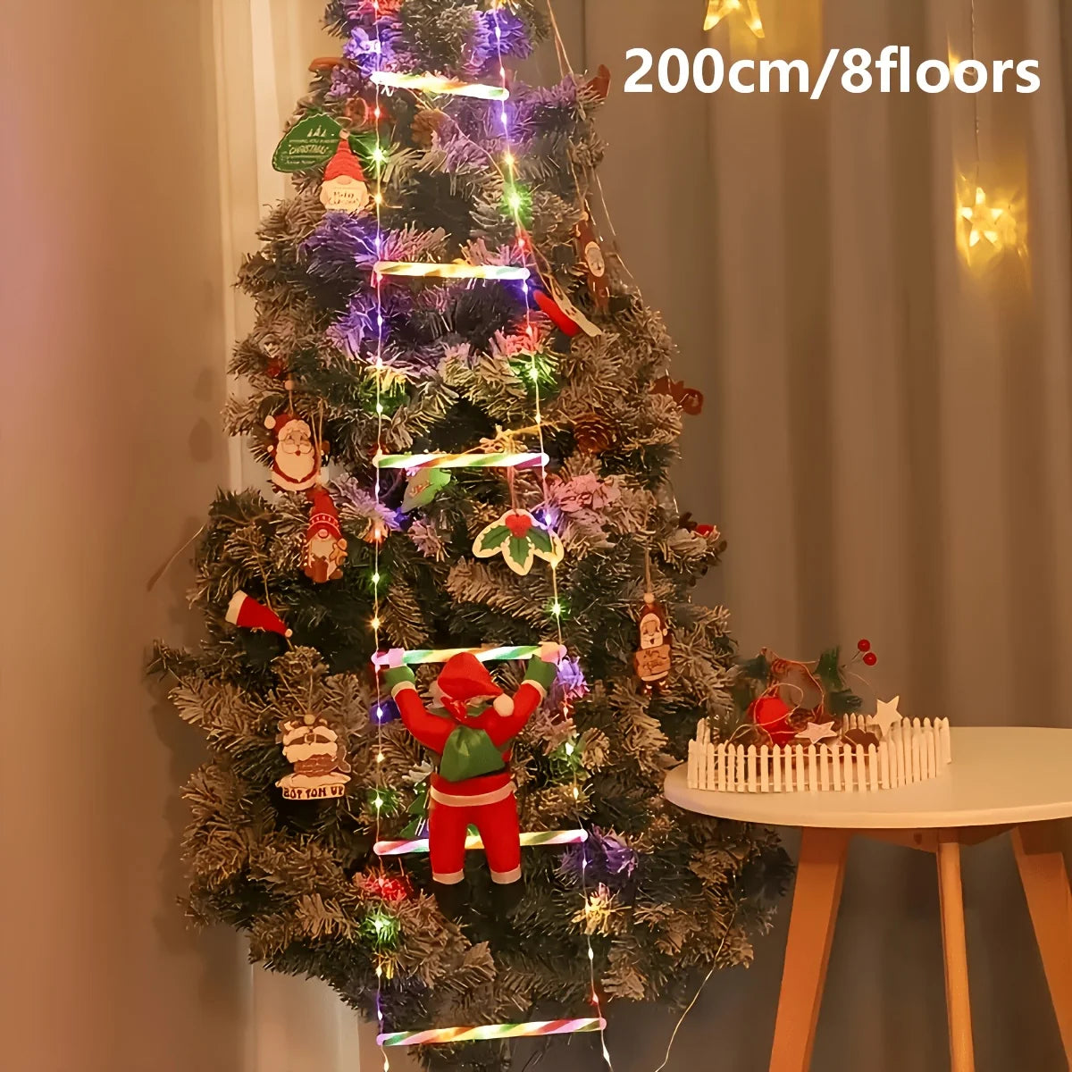 Santa Ladder Lights USB Powered 8 Lighting Modes