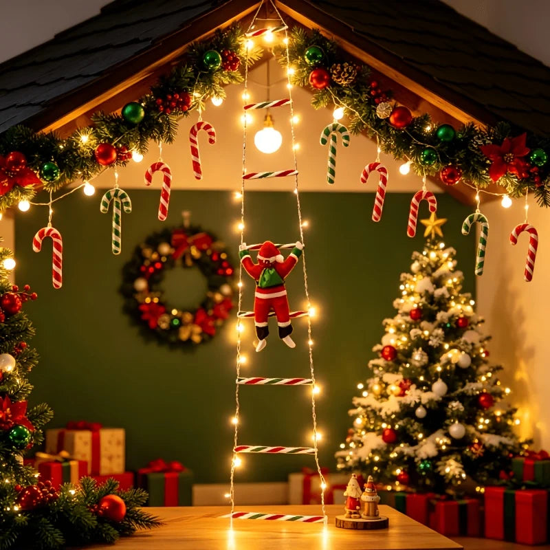Santa Ladder Lights USB Powered 8 Lighting Modes