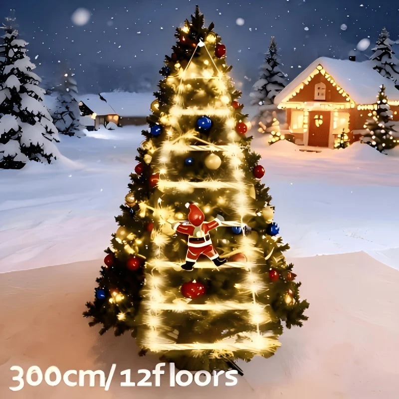 Santa Ladder Lights USB Powered 8 Lighting Modes