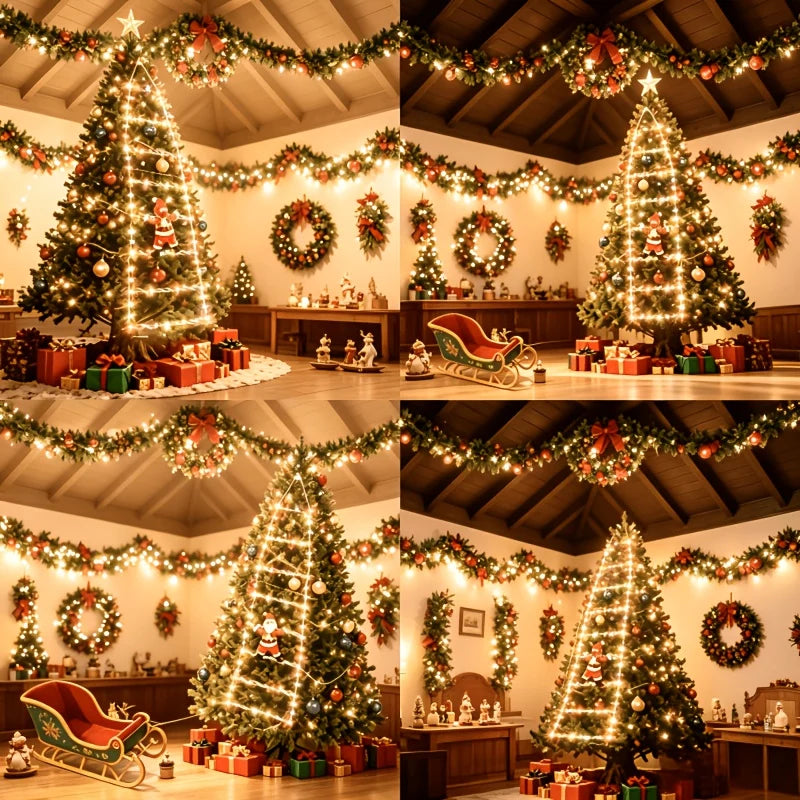 Santa Ladder Lights USB Powered 8 Lighting Modes